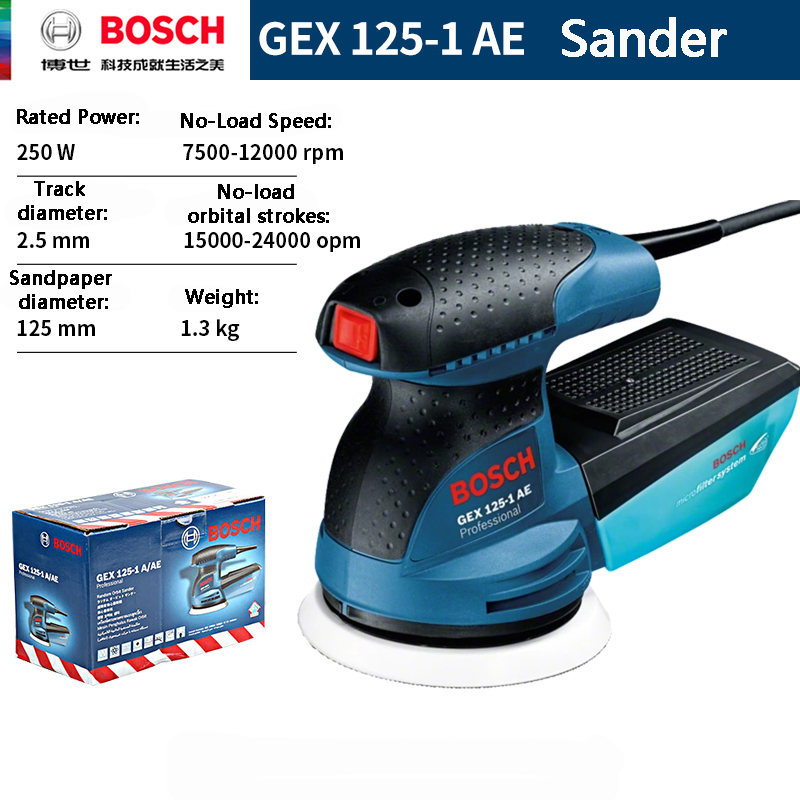 Power Tools Grinder - Lijadora Orbital Aleatoria BOSCH GEX 125-1AE