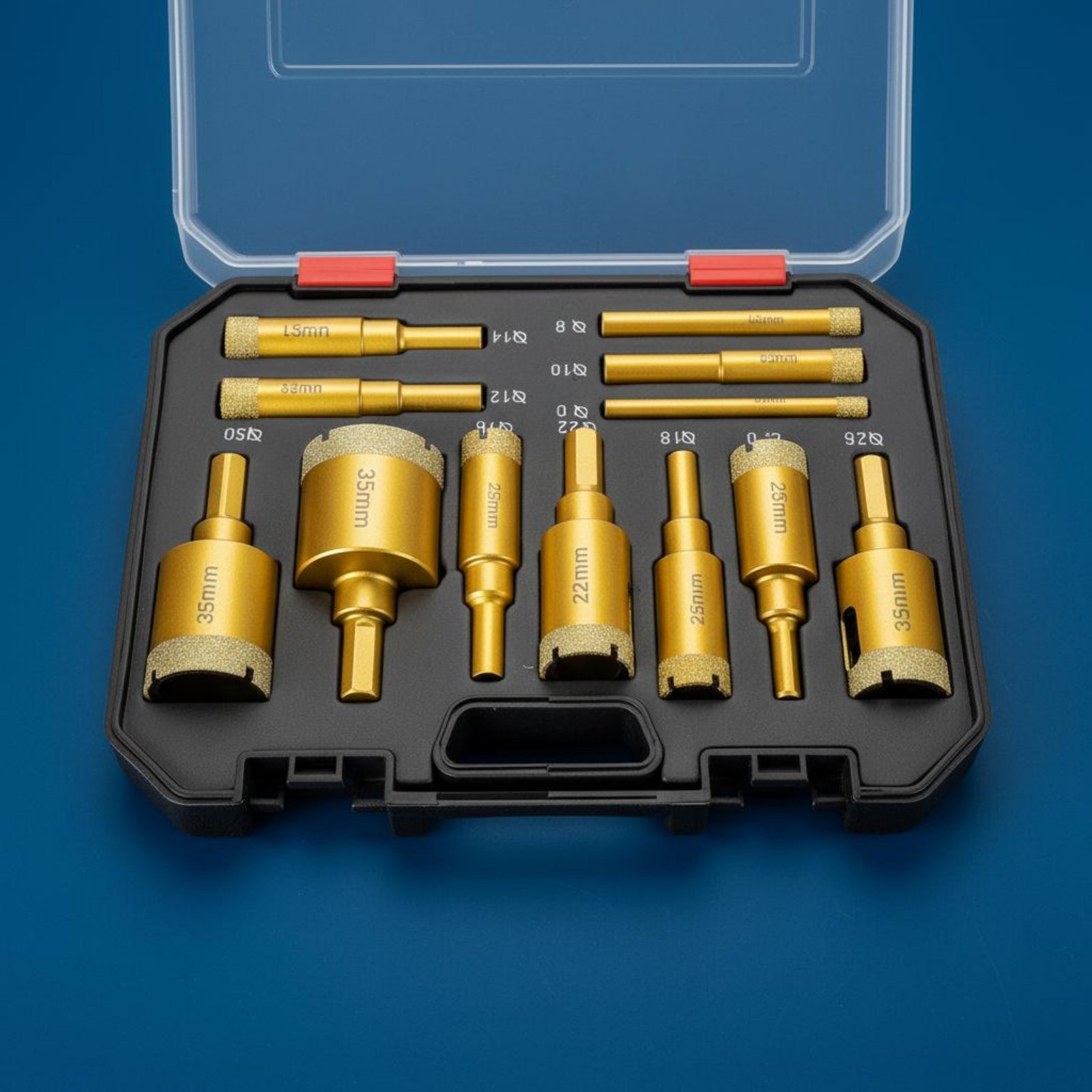 Power Tools Set - Juego de 12 Brocas de Cristal