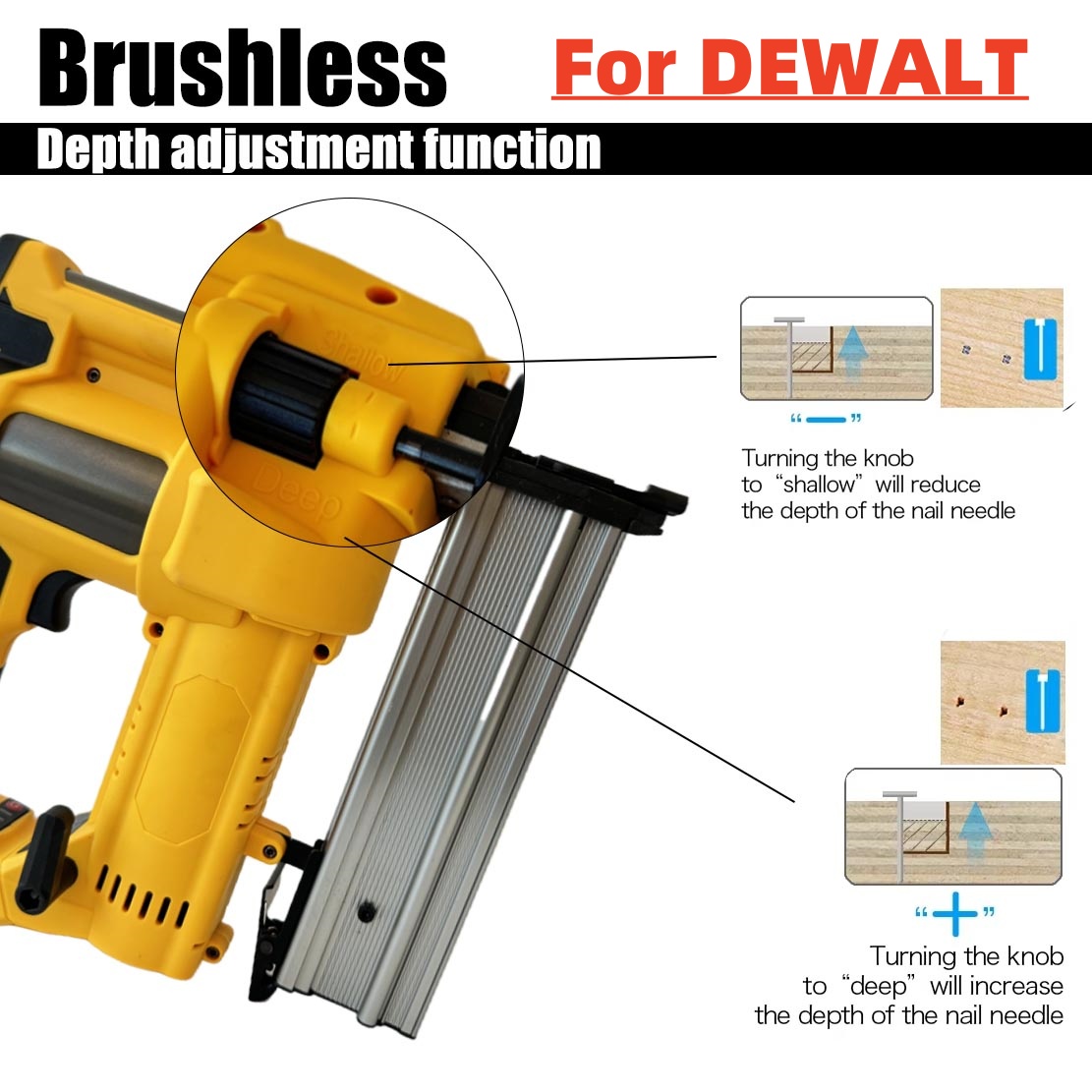 Nail Gun Brad - Pistola de clavos eléctrica sin escobillas