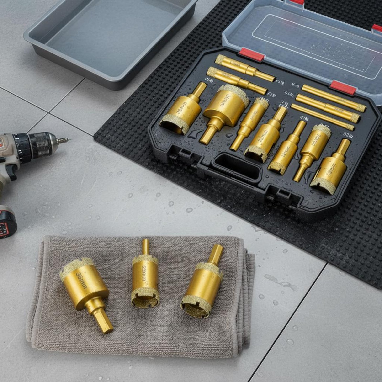 Juego de 12 Brocas de Cristal  - Power Tools Set reseña y precio