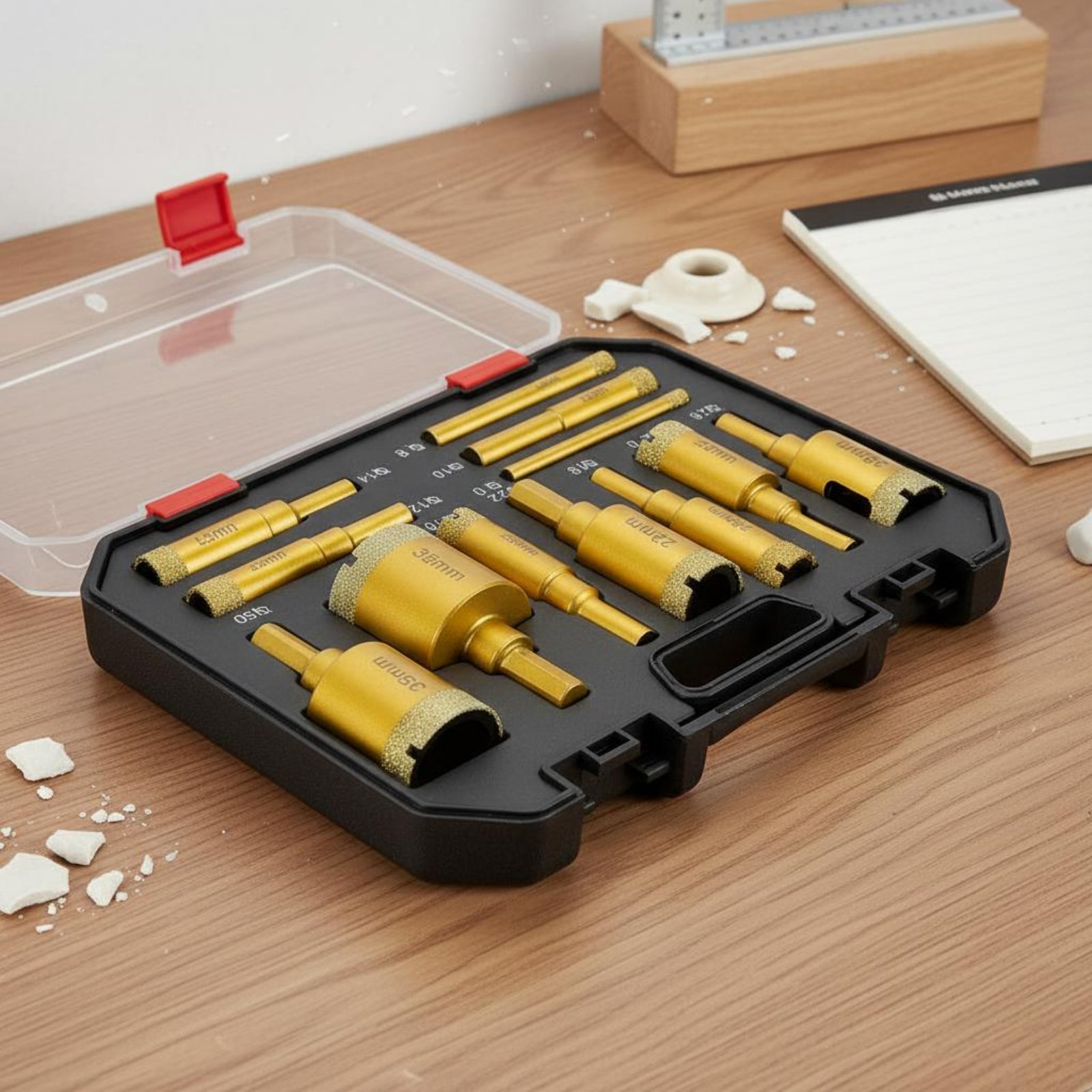 Juego de 12 Brocas de Cristal  - Power Tools Set reseña y precio
