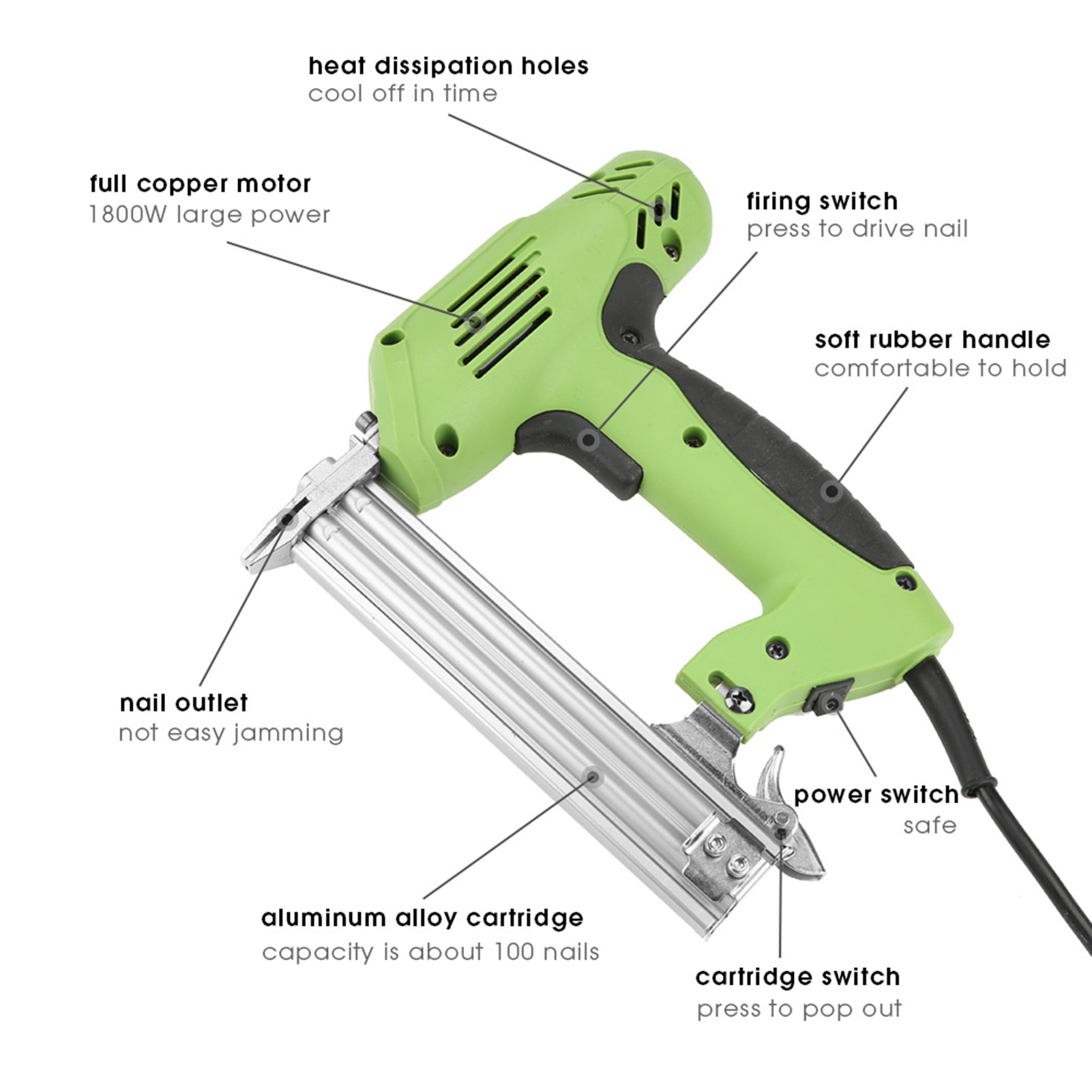 Pistola de clavos eléctrica, a - Nail Gun Brad reseña y precio